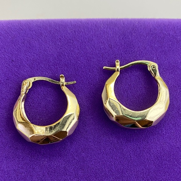 Jewelry - 💛 Chic 18k Gold Plated Geometric Hoop Earrings